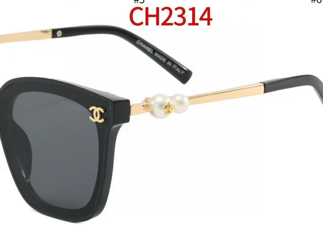 6-Color Fashion Pearl-Embellished Sunglasses—2314