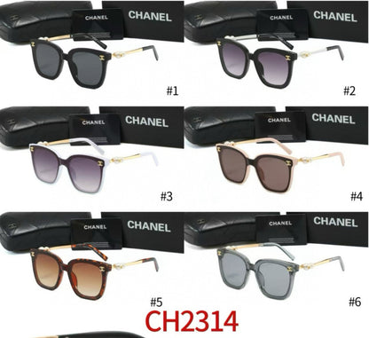 6-Color Fashion Pearl-Embellished Sunglasses—2314