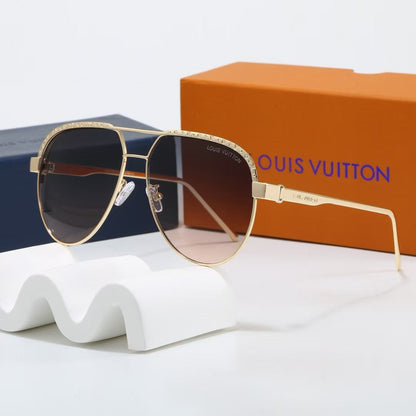 7-Color Stylish Round Printed Sunglasses—1545