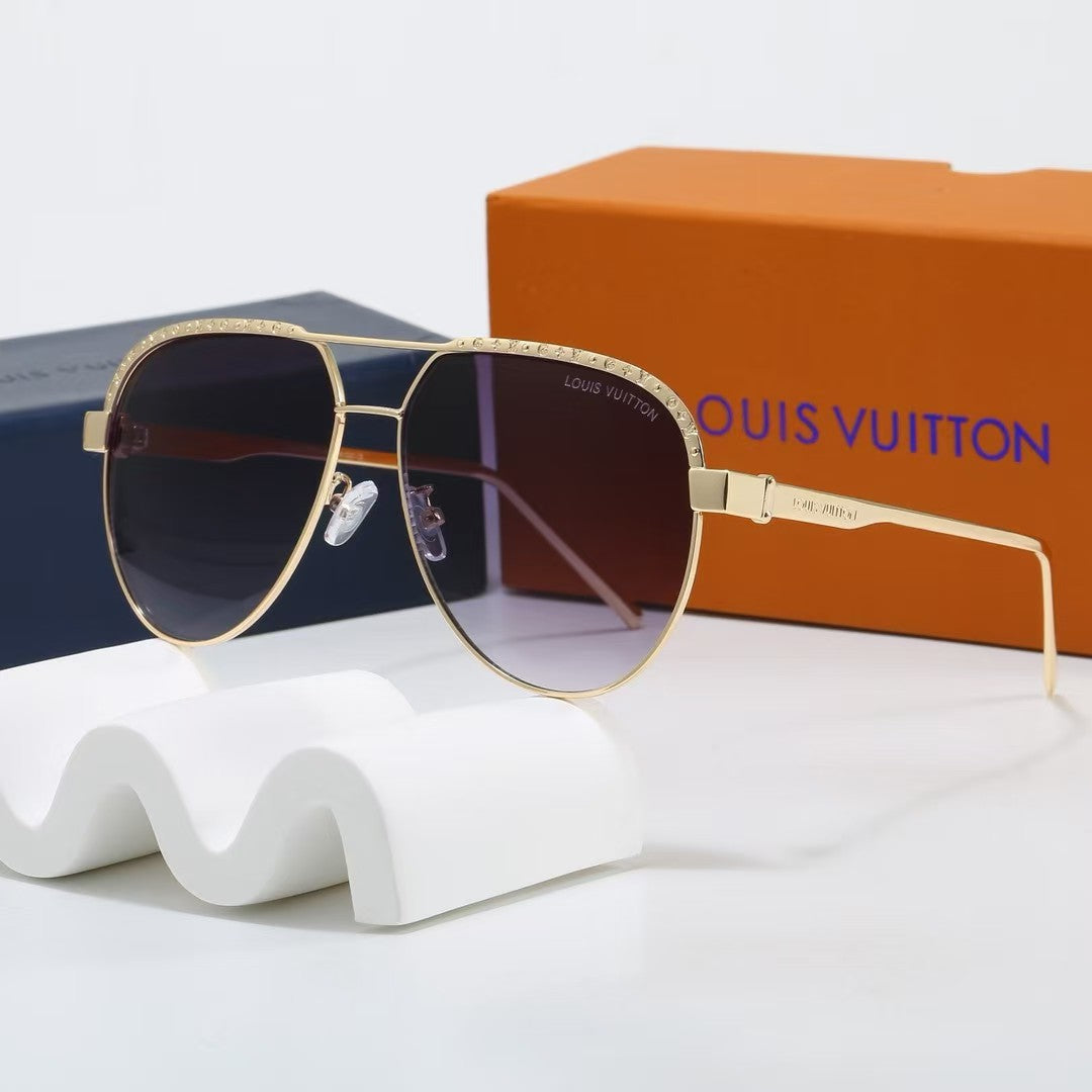 7-Color Stylish Round Printed Sunglasses—1545