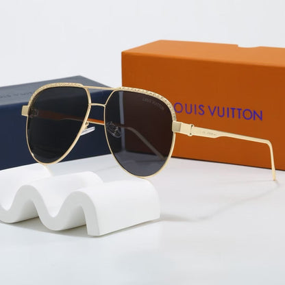 7-Color Stylish Round Printed Sunglasses—1545