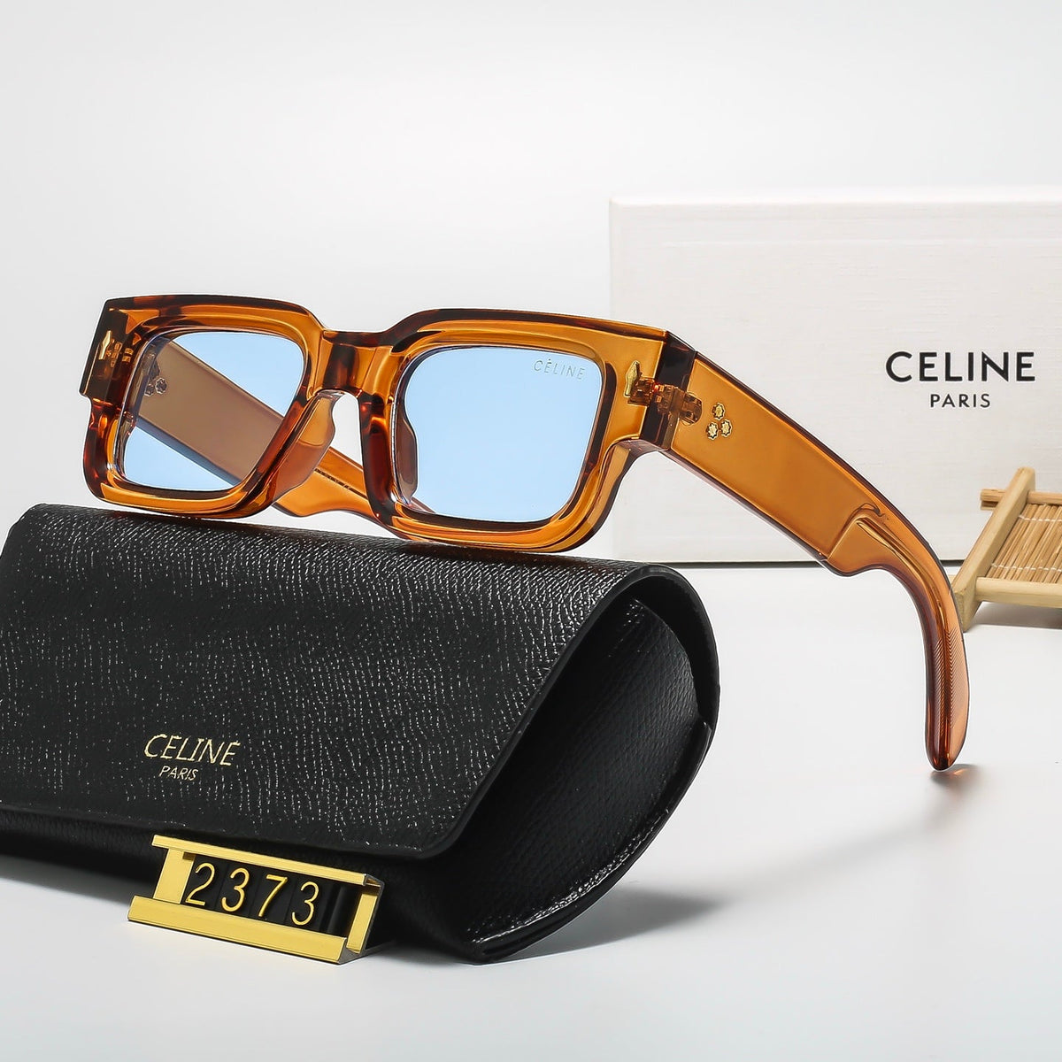 6-Color Stylish Square Thick-Frame Sunglasses—2373