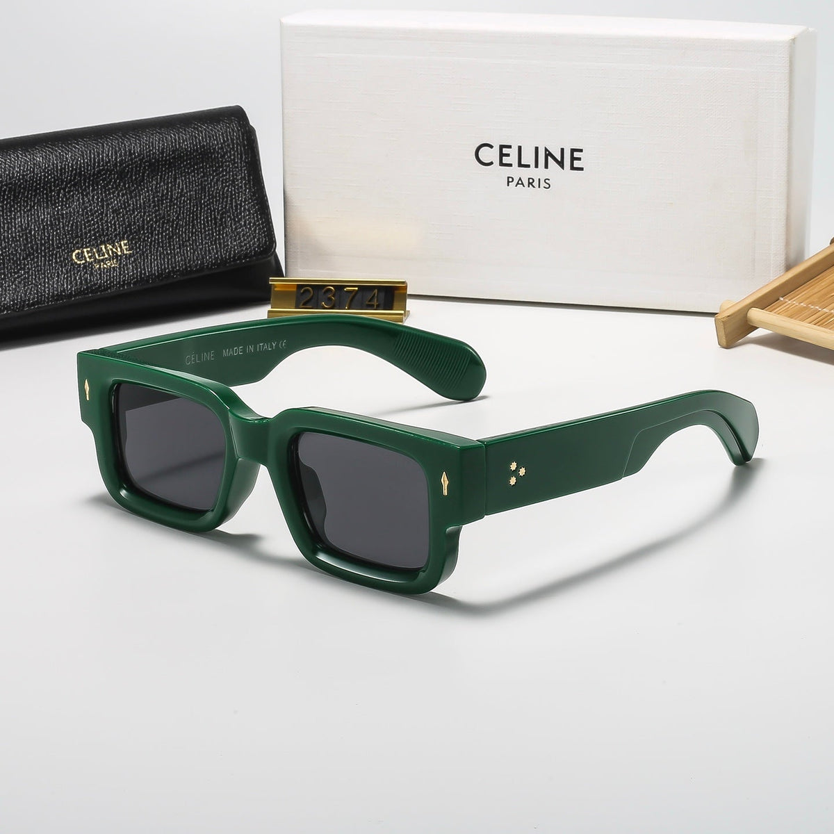 6-Color Stylish Square Thick-Frame Sunglasses—2373
