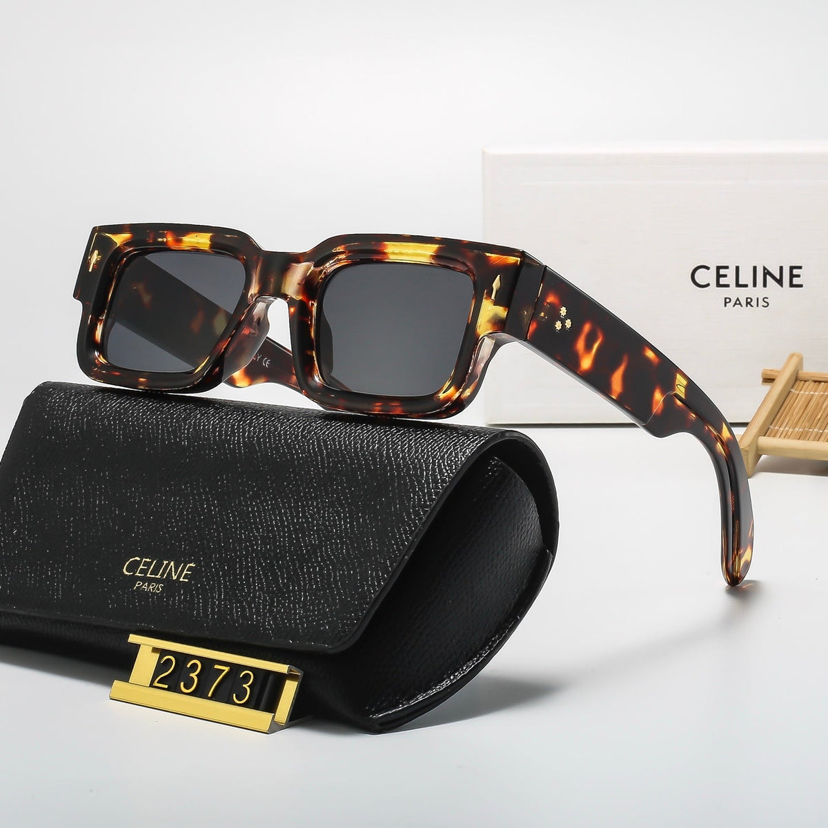 6-Color Stylish Square Thick-Frame Sunglasses—2373