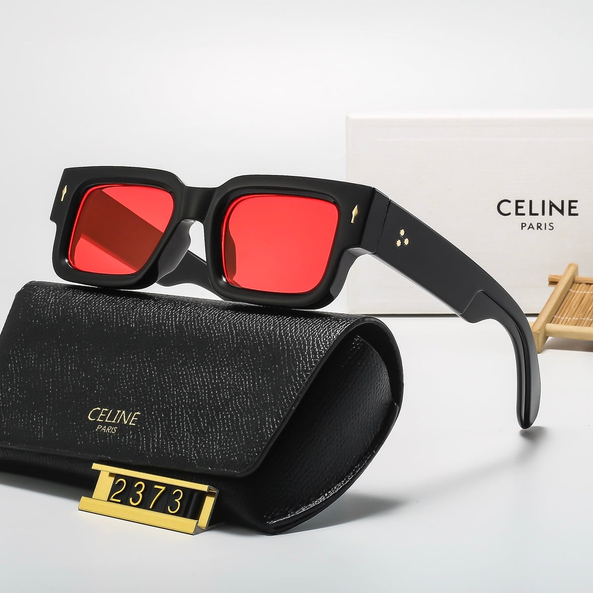 6-Color Stylish Square Thick-Frame Sunglasses—2373