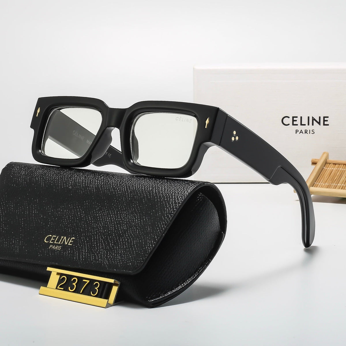 6-Color Stylish Square Thick-Frame Sunglasses—2373