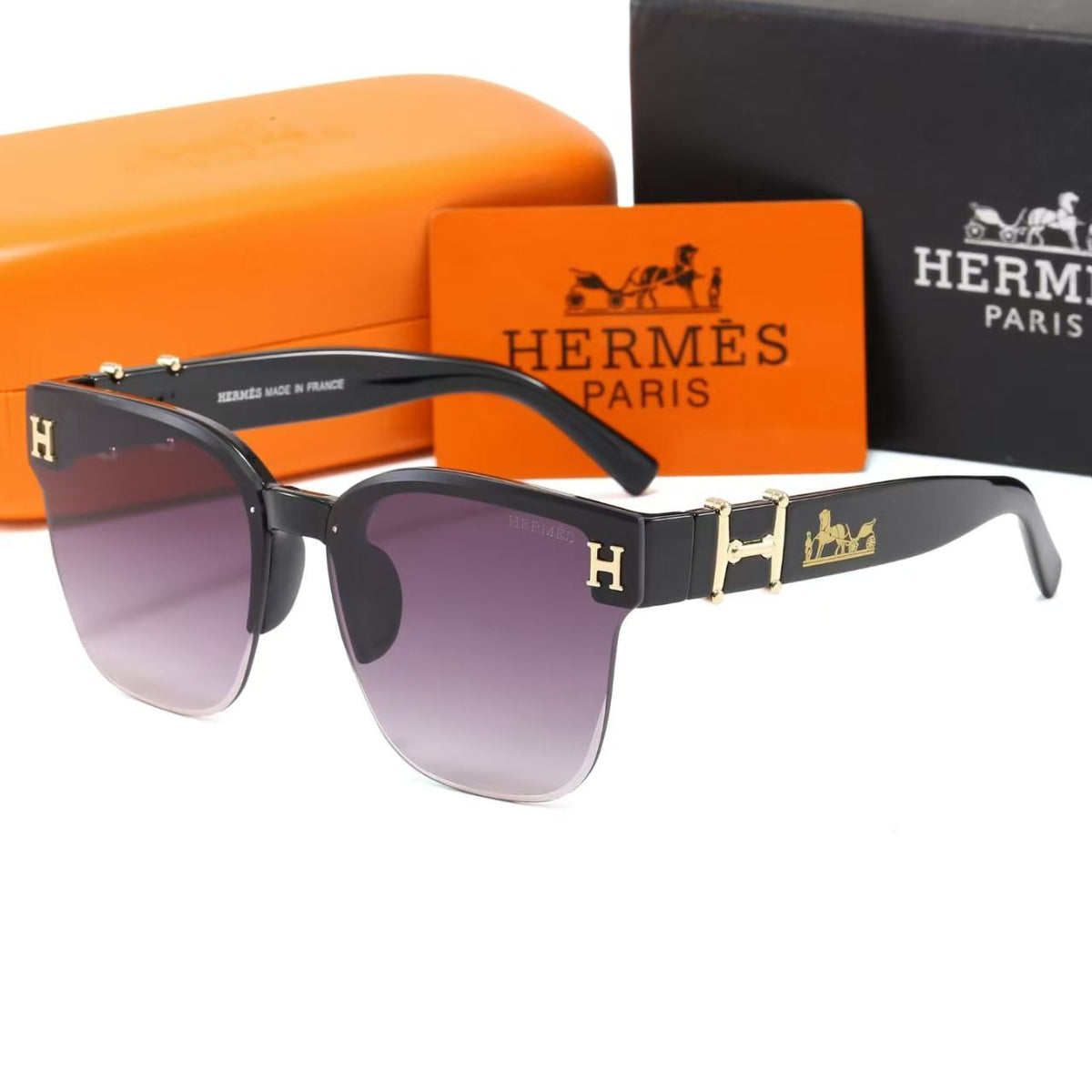 Hermès exquisite square sunglasses in six colors 9702