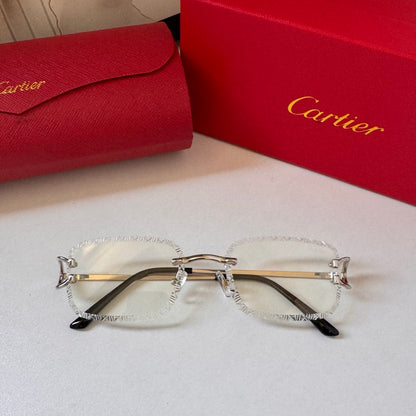 Cartier 6-Color Rectangular Serrated Designer Sunglasses ZS0006