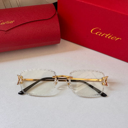 Cartier 6-Color Rectangular Serrated Designer Sunglasses ZS0006