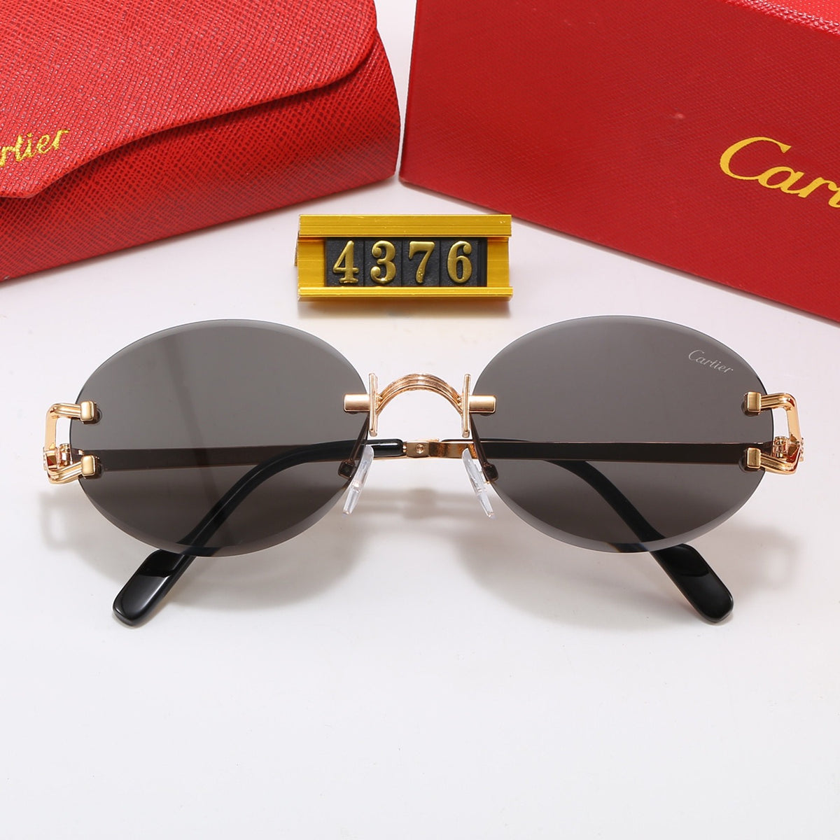 Cartier exquisite round sunglasses in five colors 4376