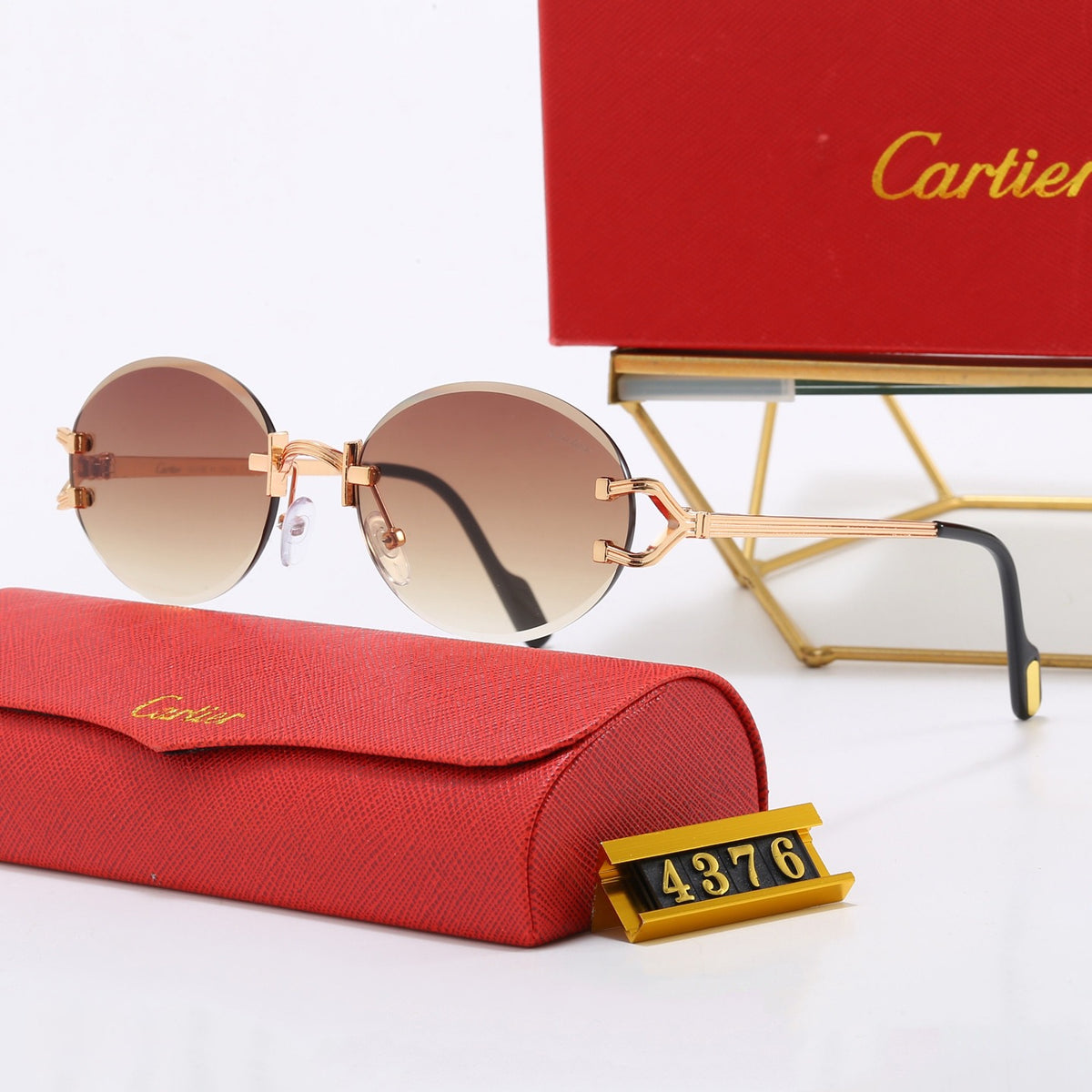 Cartier exquisite round sunglasses in five colors 4376