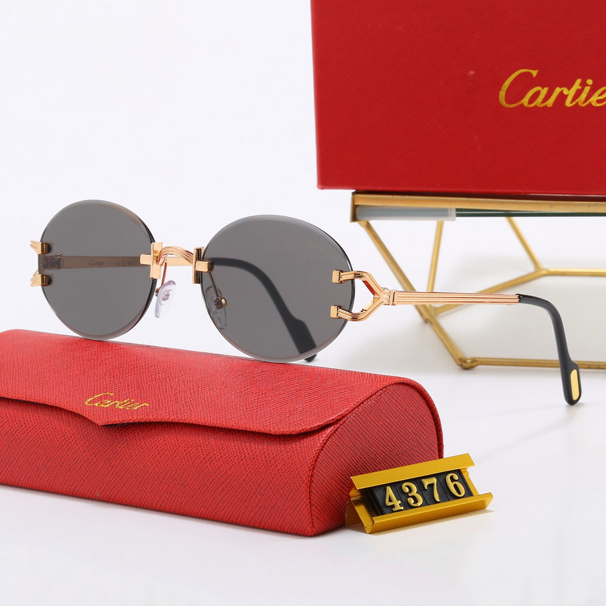 Cartier exquisite round sunglasses in five colors 4376