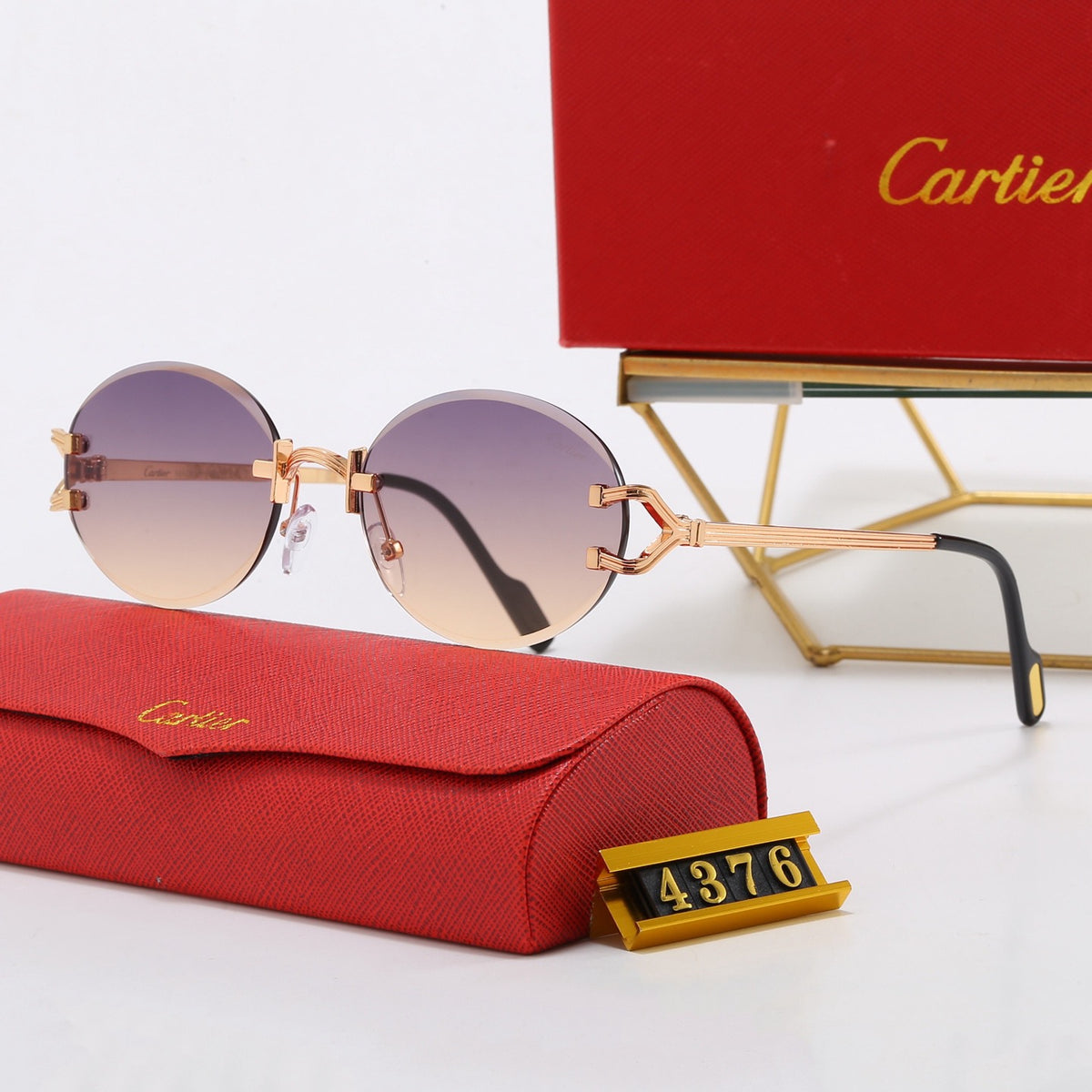 Cartier exquisite round sunglasses in five colors 4376