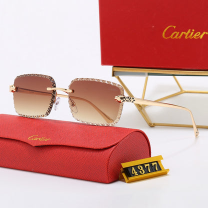Exquisite Cartier sunglasses featuring a five-color panther-motif frame. 4377