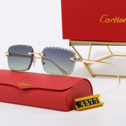 Exquisite Cartier sunglasses featuring a five-color panther-motif frame. 4377