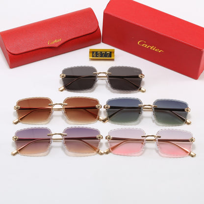 Exquisite Cartier sunglasses featuring a five-color panther-motif frame. 4377