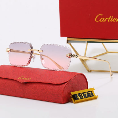 Exquisite Cartier sunglasses featuring a five-color panther-motif frame. 4377