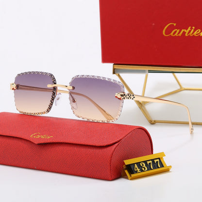 Exquisite Cartier sunglasses featuring a five-color panther-motif frame. 4377