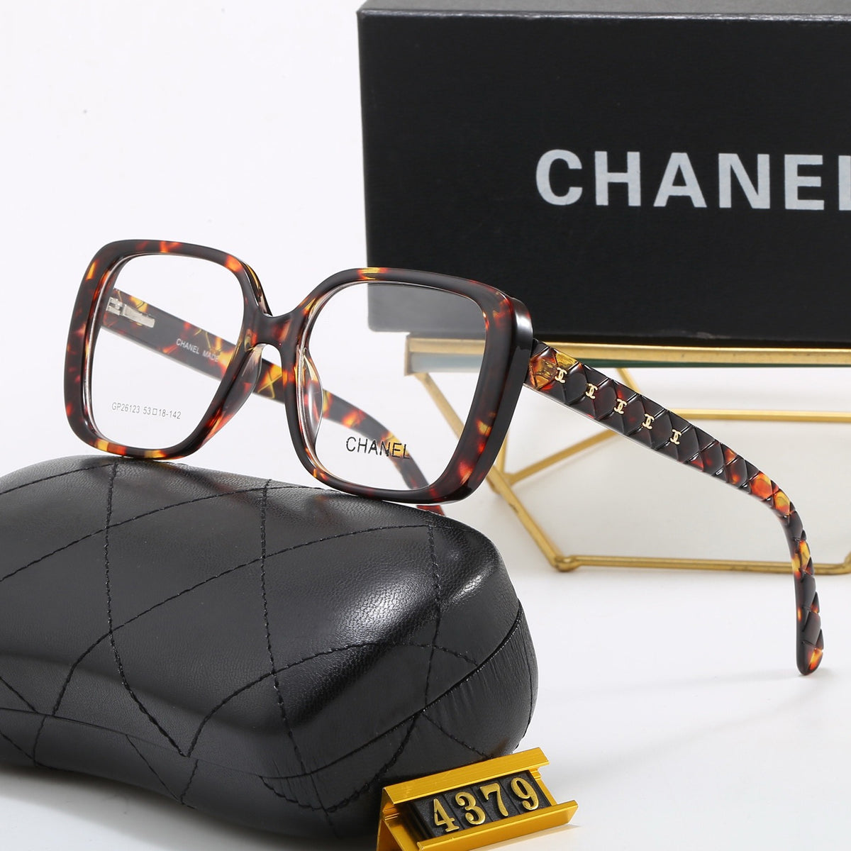 Chanel exquisite square-with-rounded-corners sunglasses in six colors. 4379