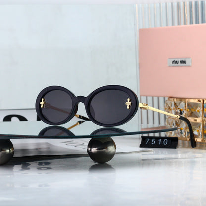 Miu Miu refined oval sunglasses, available in six colorways. 7510