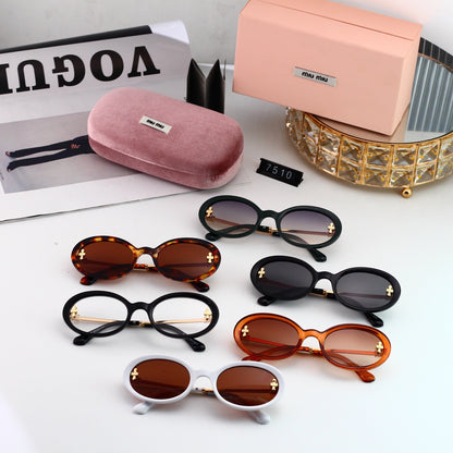 Miu Miu refined oval sunglasses, available in six colorways. 7510