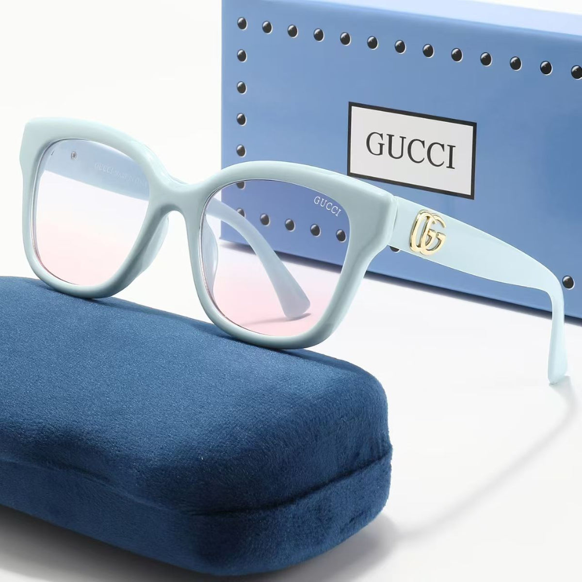 Exquisite Gucci square-round sunglasses available in 6 colors. 3408