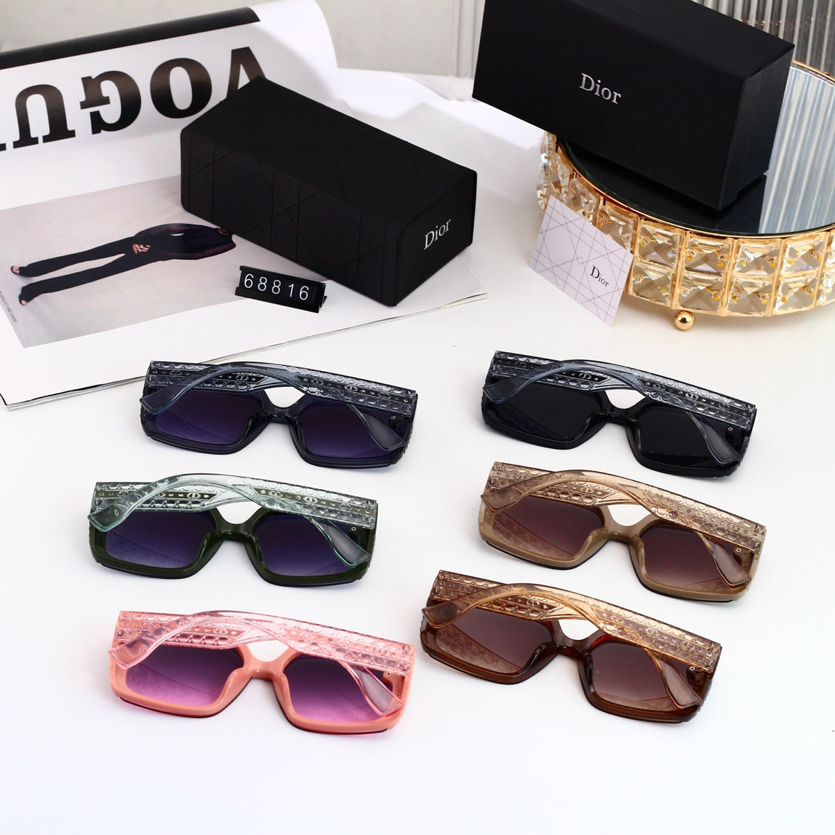 Dior Exquisite Square Four-Color Sunglasses 68816