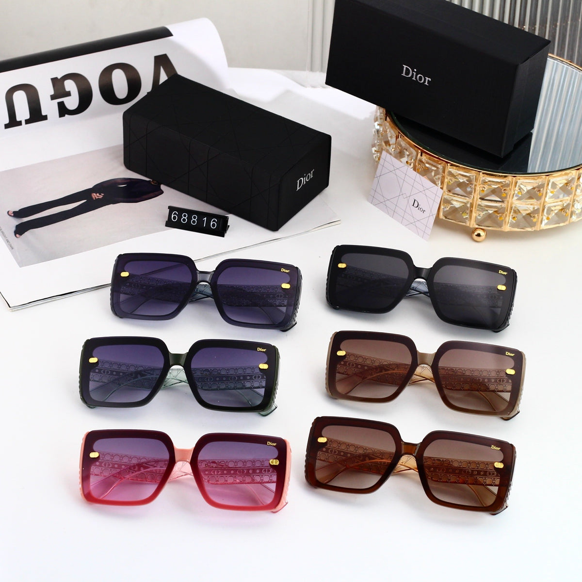 Dior Exquisite Square Four-Color Sunglasses 68816
