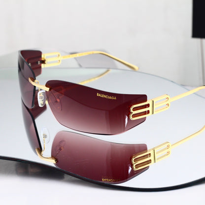 Six-color elongated oval exquisite sunglasses with exquisite frames 35116
