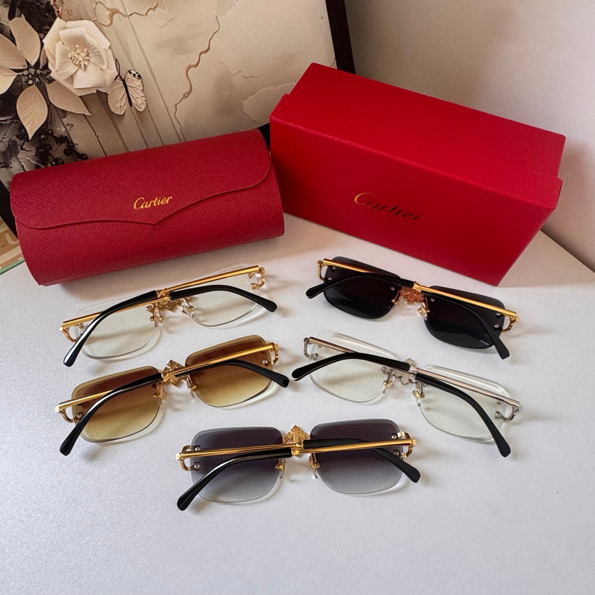 5 Colors transparent frame exquisite sunglasses  ZS0002