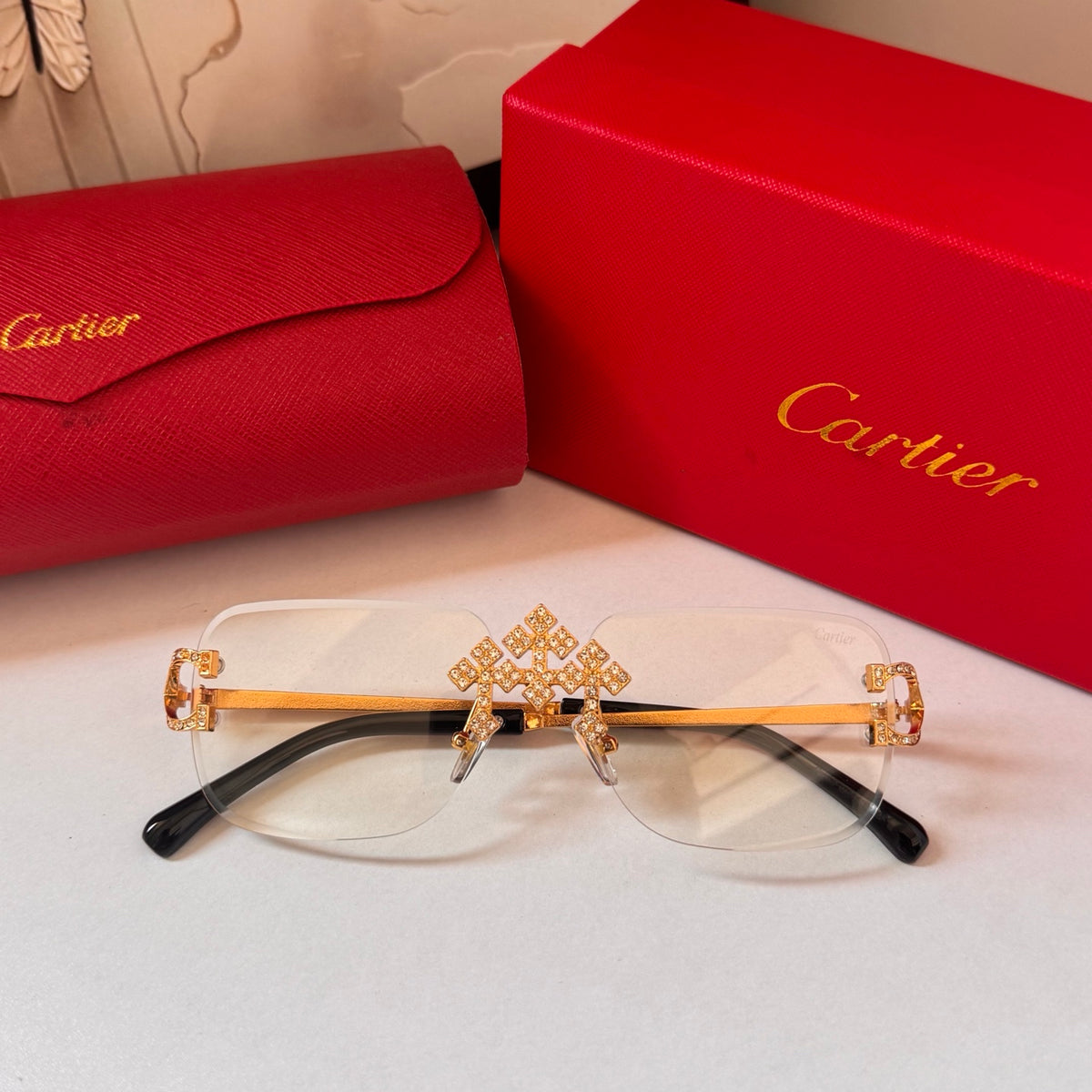 5 Colors transparent frame exquisite sunglasses  ZS0002
