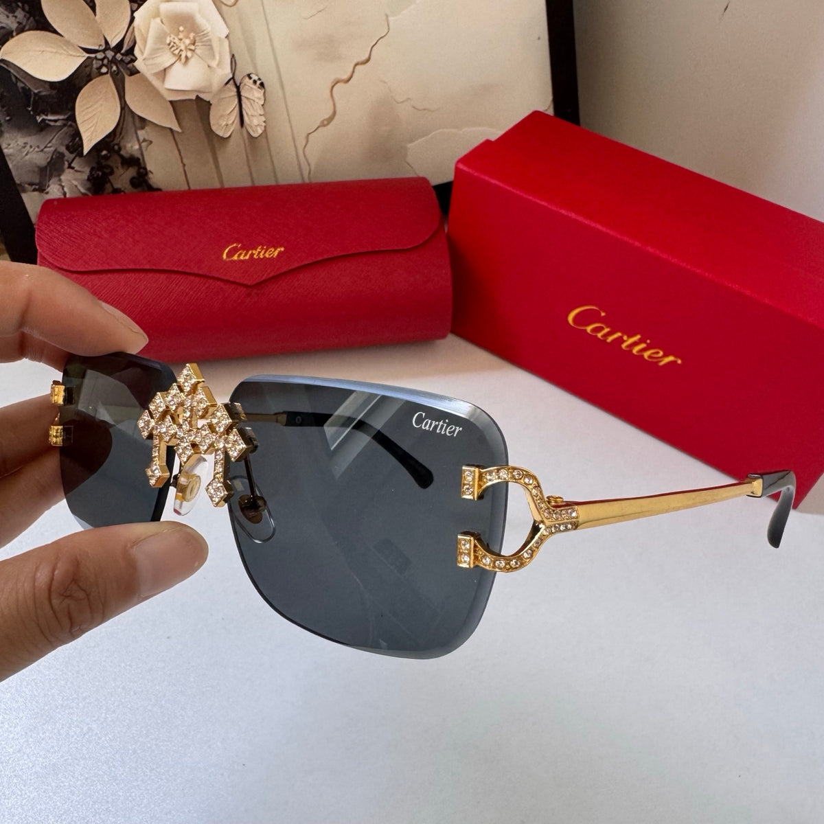 5 Colors transparent frame exquisite sunglasses  ZS0002