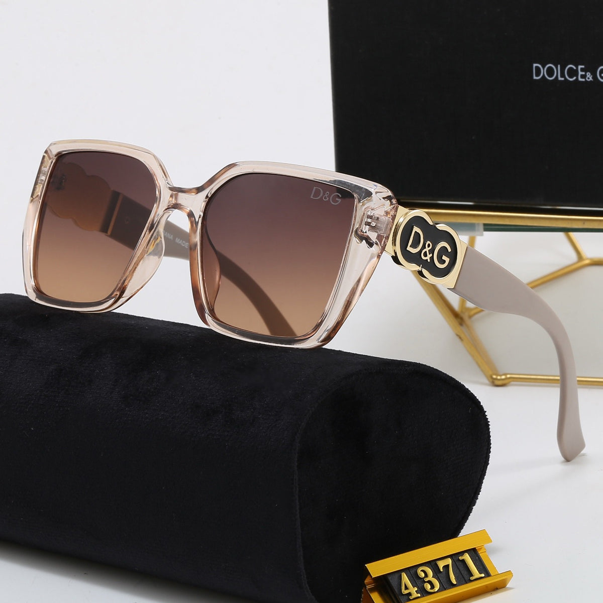 6-color square fashion sunglasses 4371