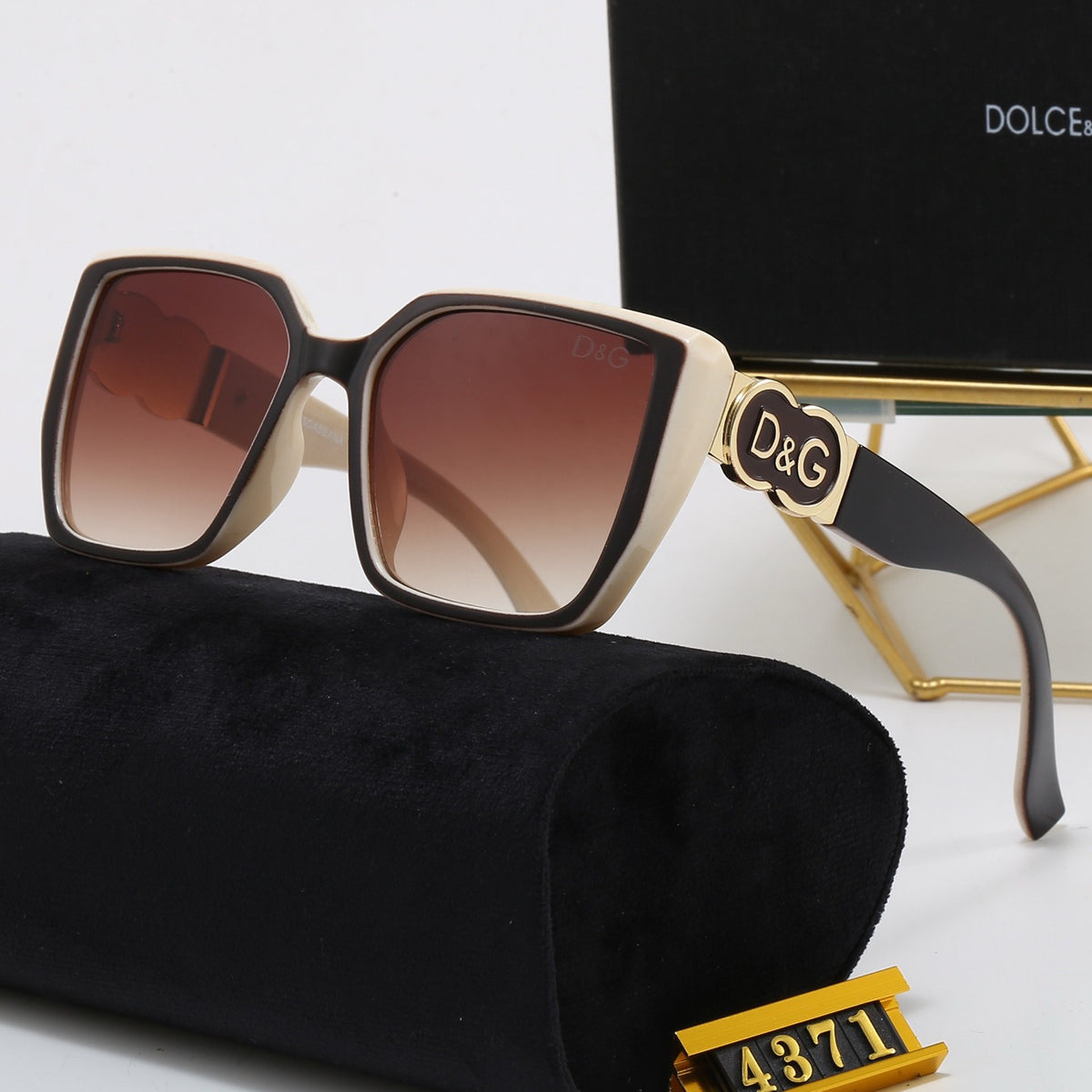 6-color square fashion sunglasses 4371