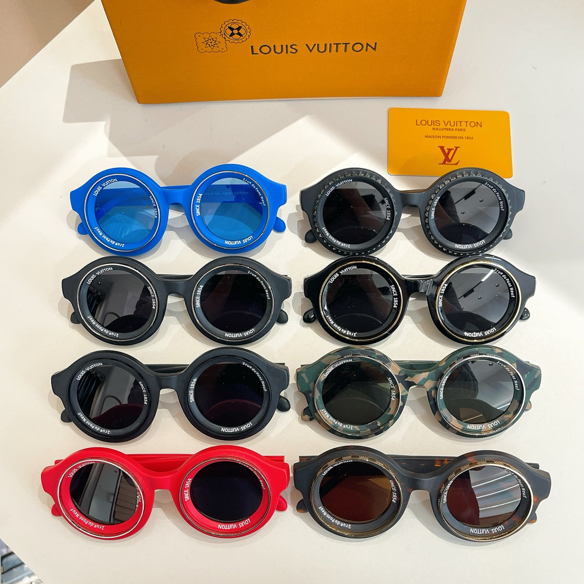 High-quality 8-color stylish round sunglasses