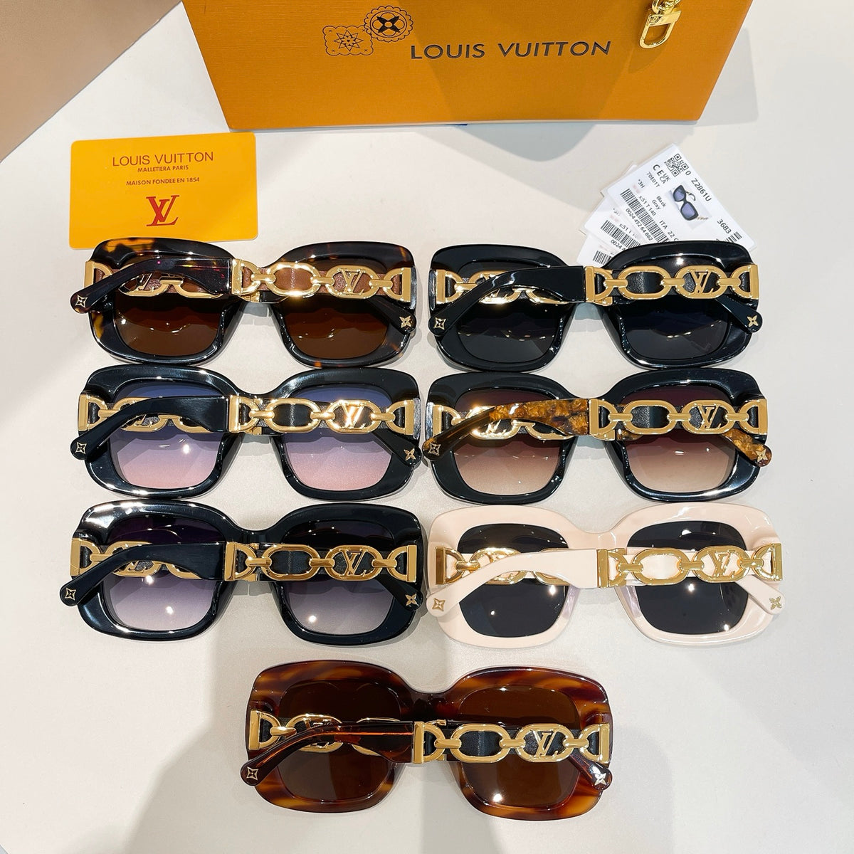 High-quality 7-color stylish square sunglasses