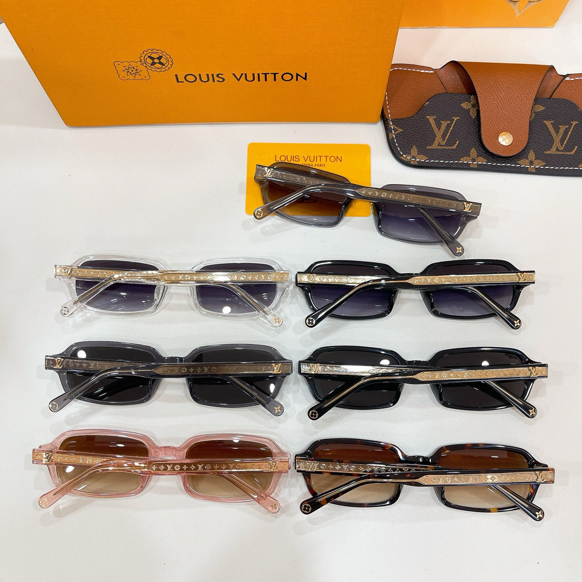 High-quality 7-color stylish square sunglasses
