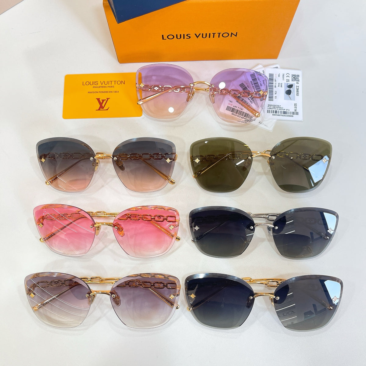 High-quality 7-color stylish square sunglasses