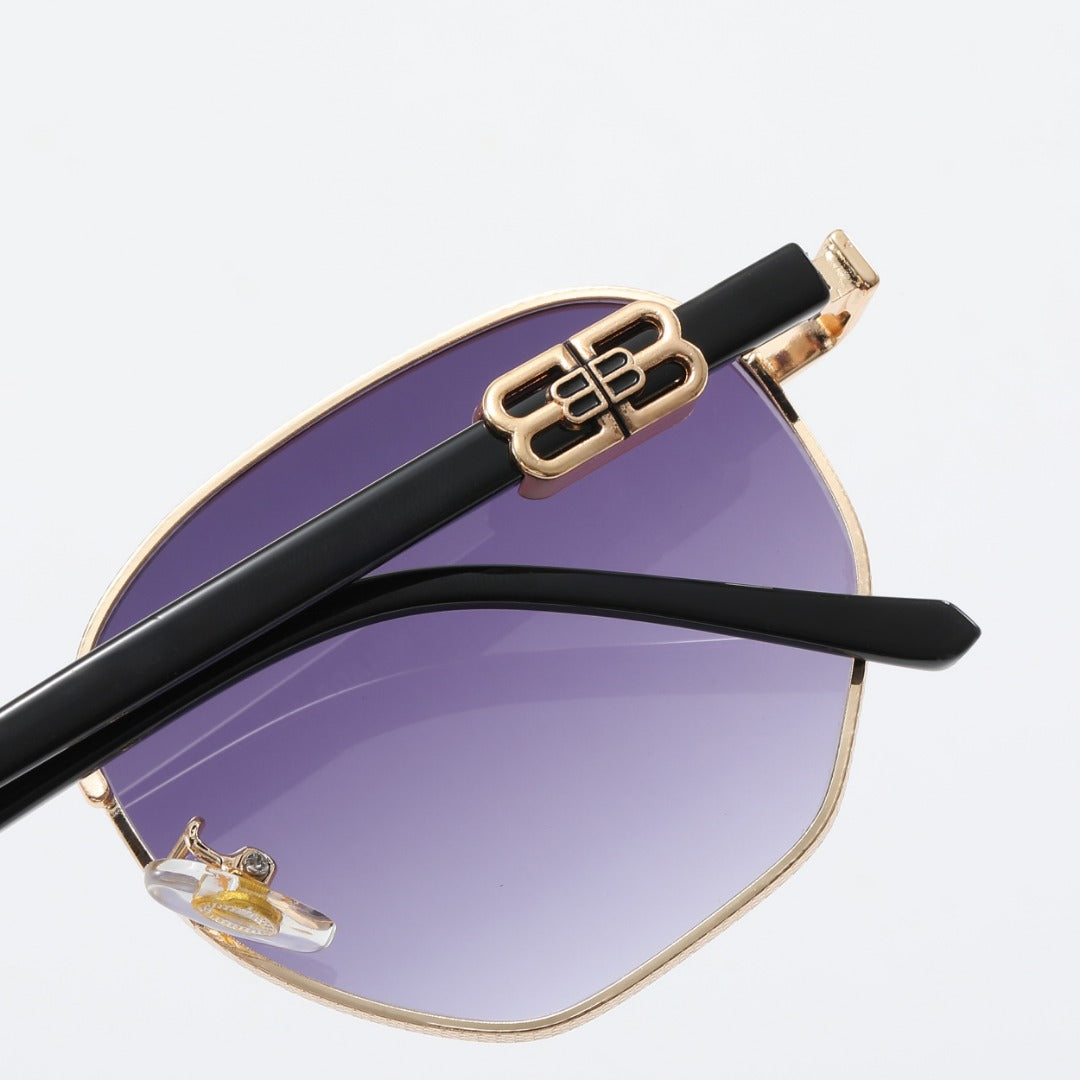 7-Color Stylish Square Sunglasses with Metal Decoration—SH314