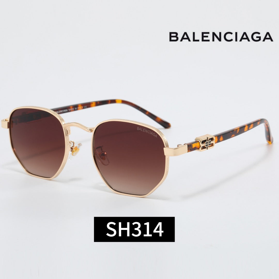 7-Color Stylish Square Sunglasses with Metal Decoration—SH314