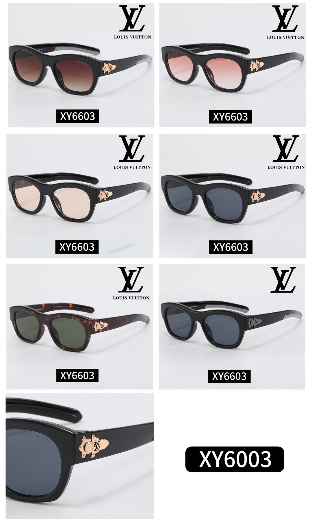 6-Color Stylish Metallic Sunglasses - XY6603