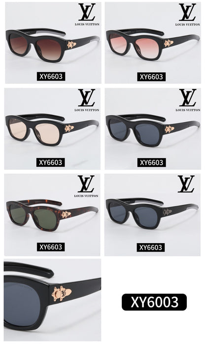 6-Color Stylish Metallic Sunglasses - XY6603