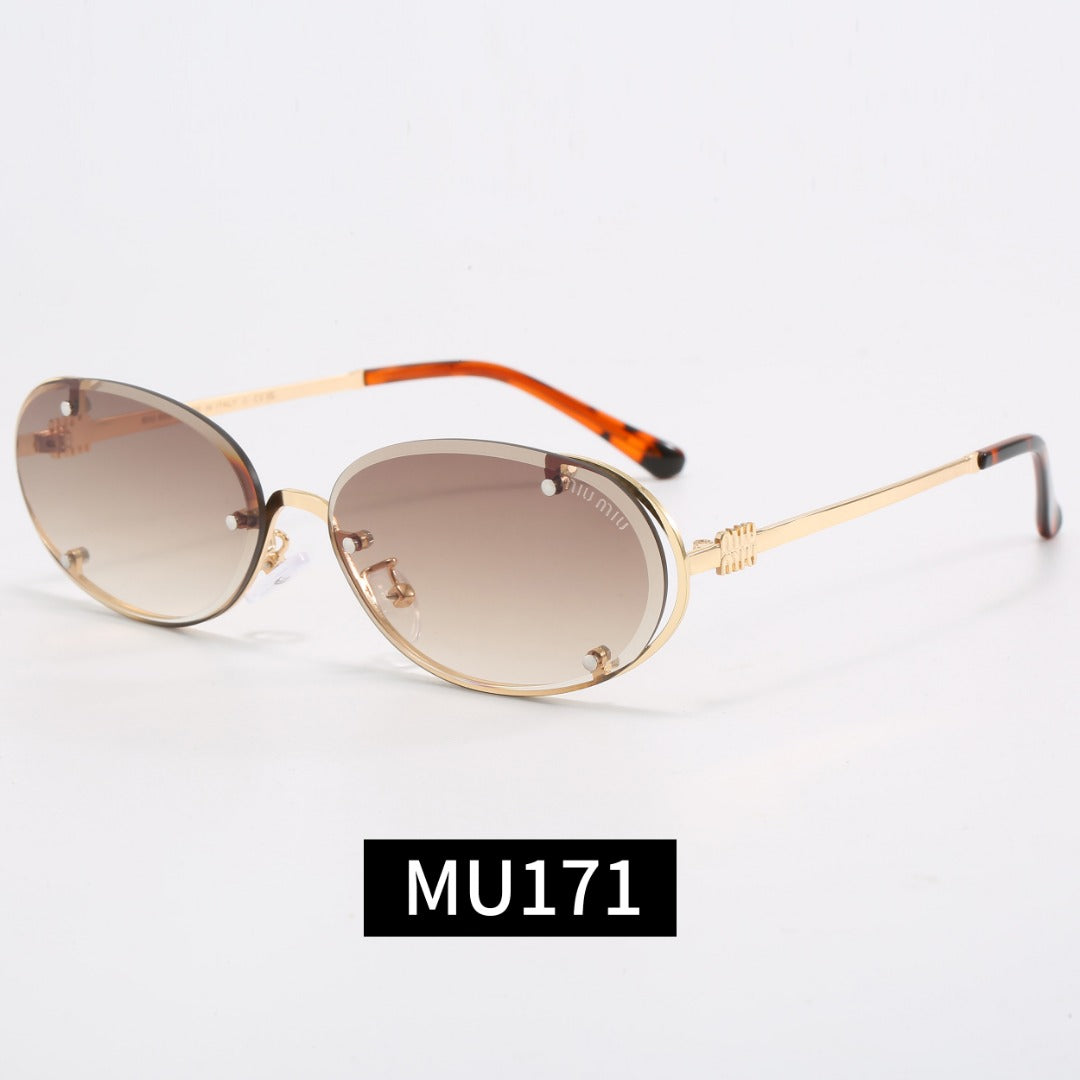 6-Color Stylish Oval Frameless Sunglasses—MU171