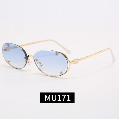 6-Color Stylish Oval Frameless Sunglasses—MU171