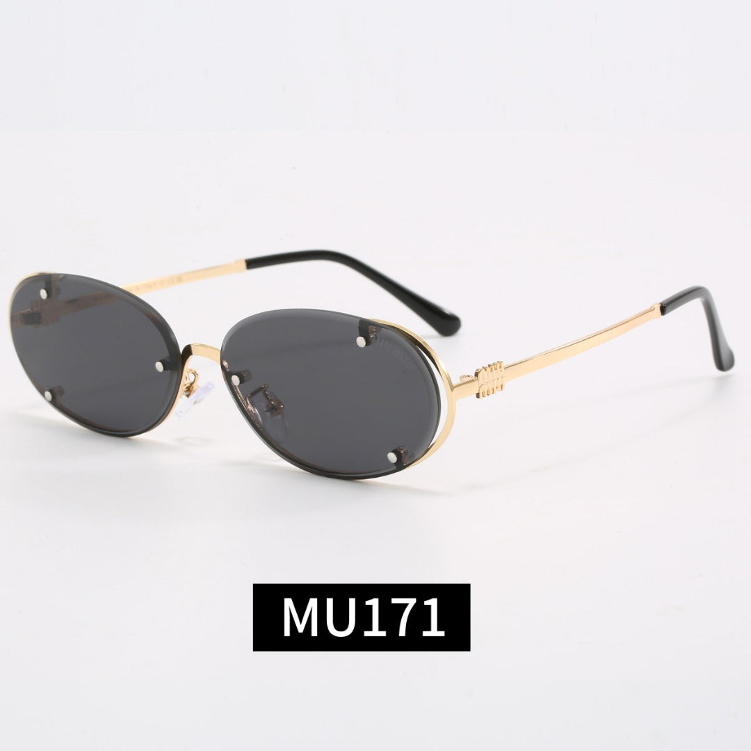 6-Color Stylish Oval Frameless Sunglasses—MU171