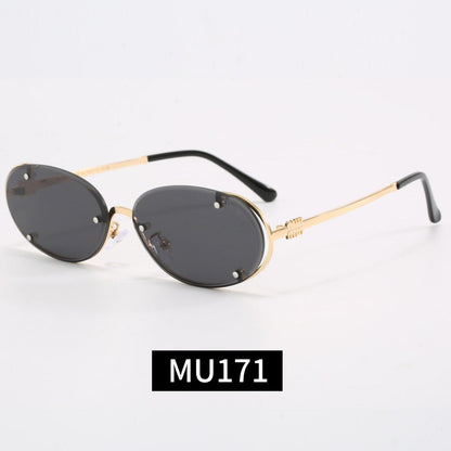 6-Color Stylish Oval Frameless Sunglasses—MU171