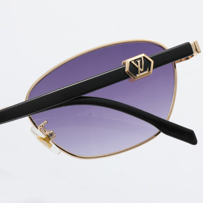 7-Color Stylish Oval Metal Frame Sunglasses—SH315
