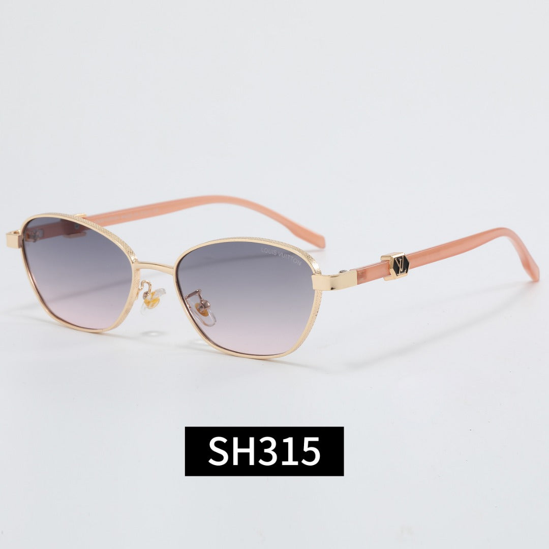 7-Color Stylish Oval Metal Frame Sunglasses—SH315