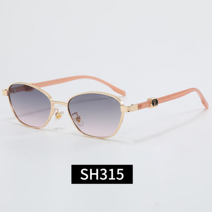 7-Color Stylish Oval Metal Frame Sunglasses—SH315