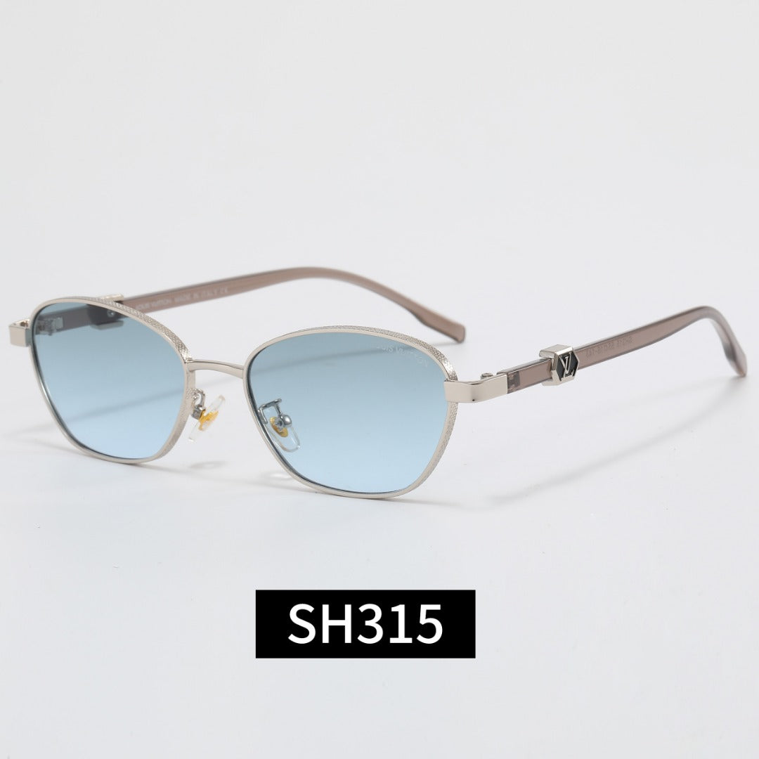 7-Color Stylish Oval Metal Frame Sunglasses—SH315